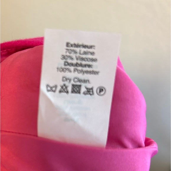 J Crew Hot Pink Wool Pencil Skirt Size 14 - Picture 4 of 4